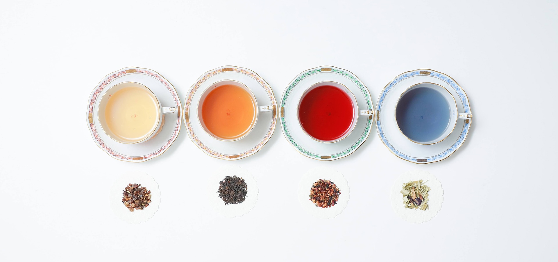 和田企画が扱う色とりどりの紅茶の画像
